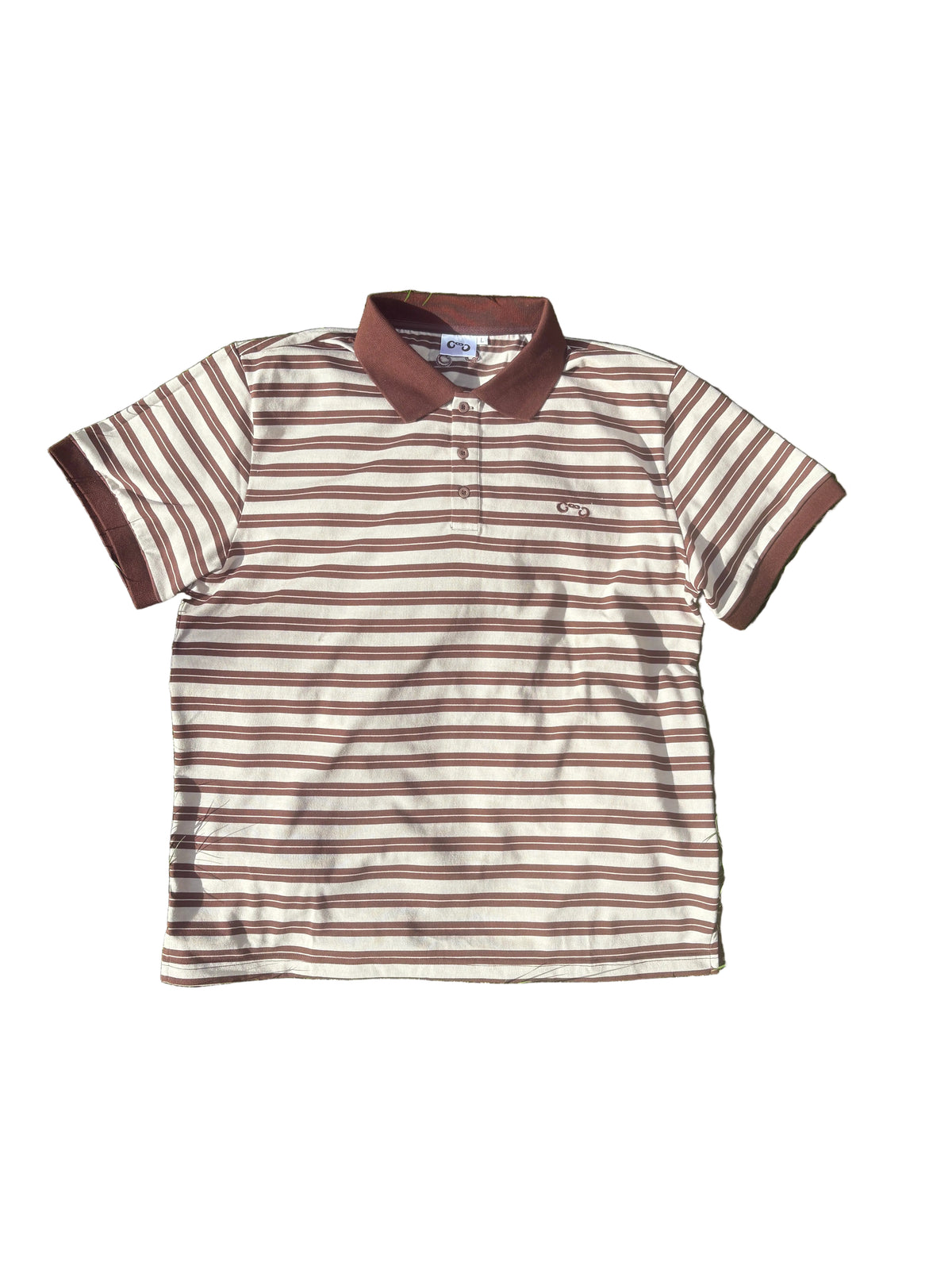 BROWN STRIPED POLO