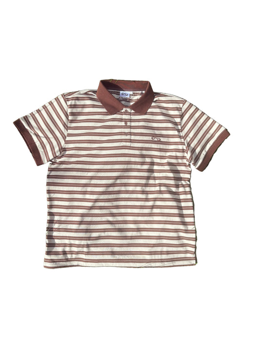 BROWN STRIPED POLO