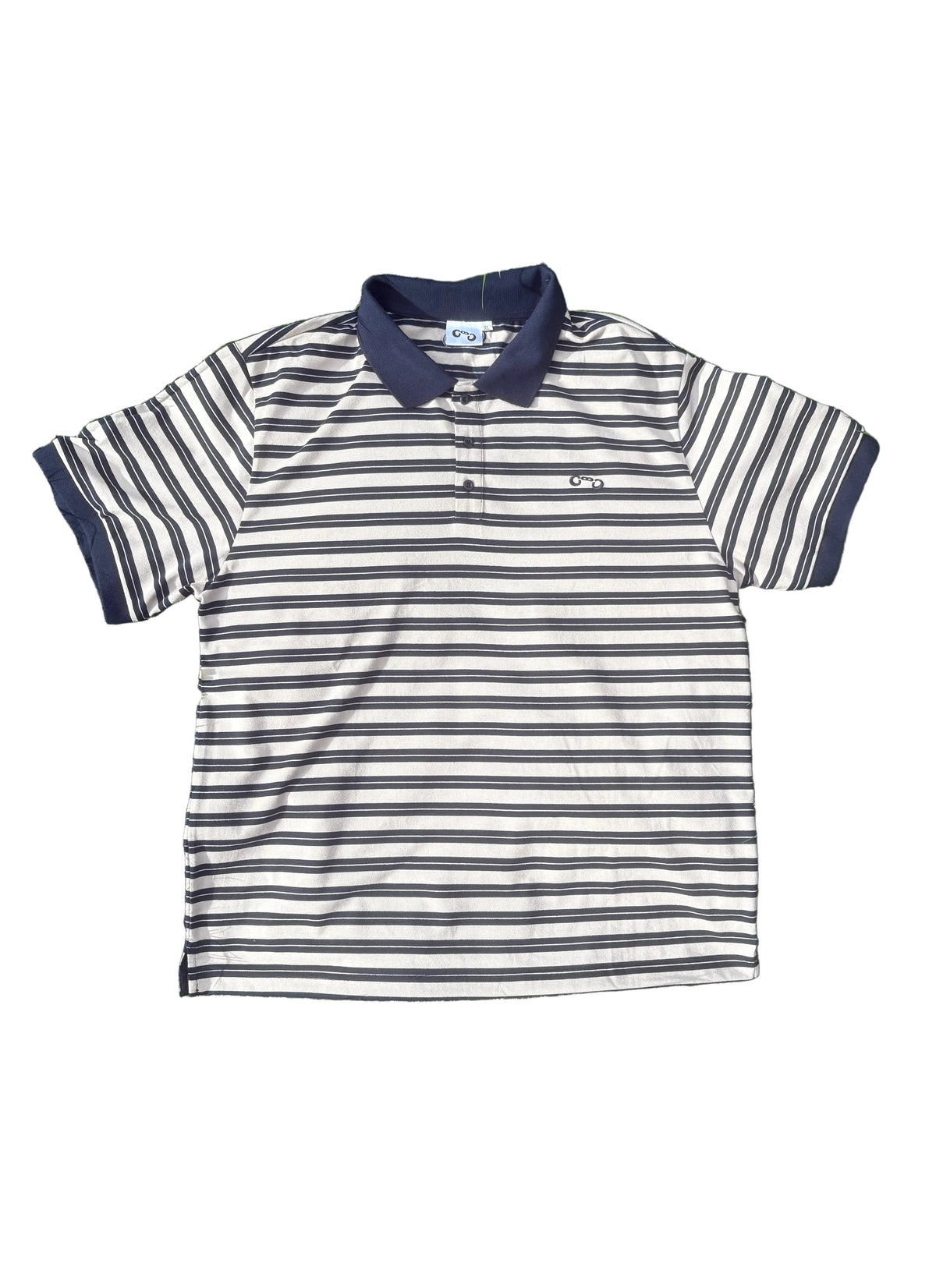 NAVY STRIPED POLO