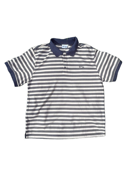 NAVY STRIPED POLO